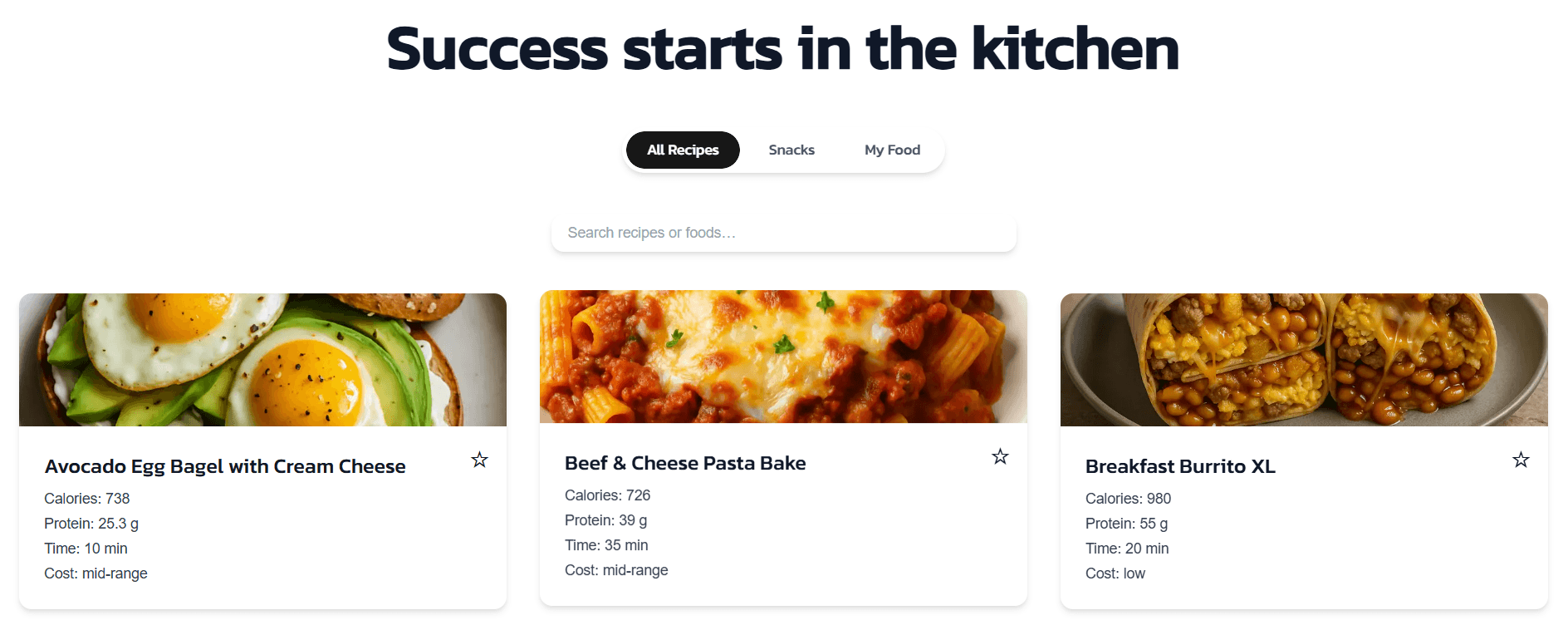 Endless Meal & Snack Options